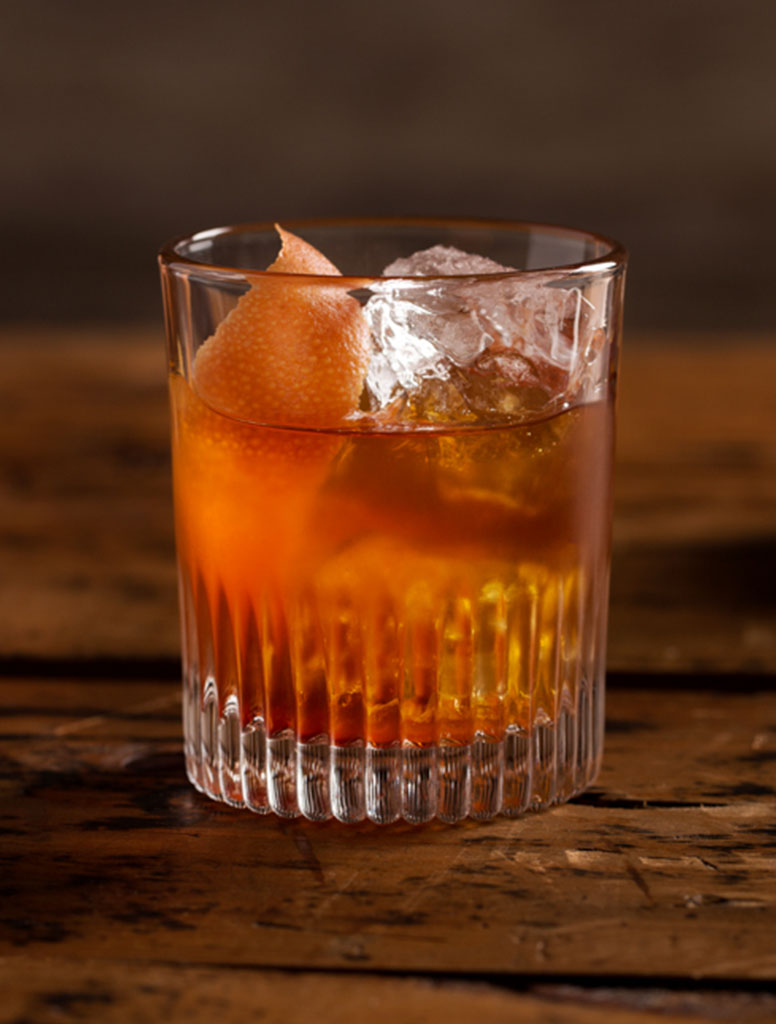 A glass of Rye Old Fashioned