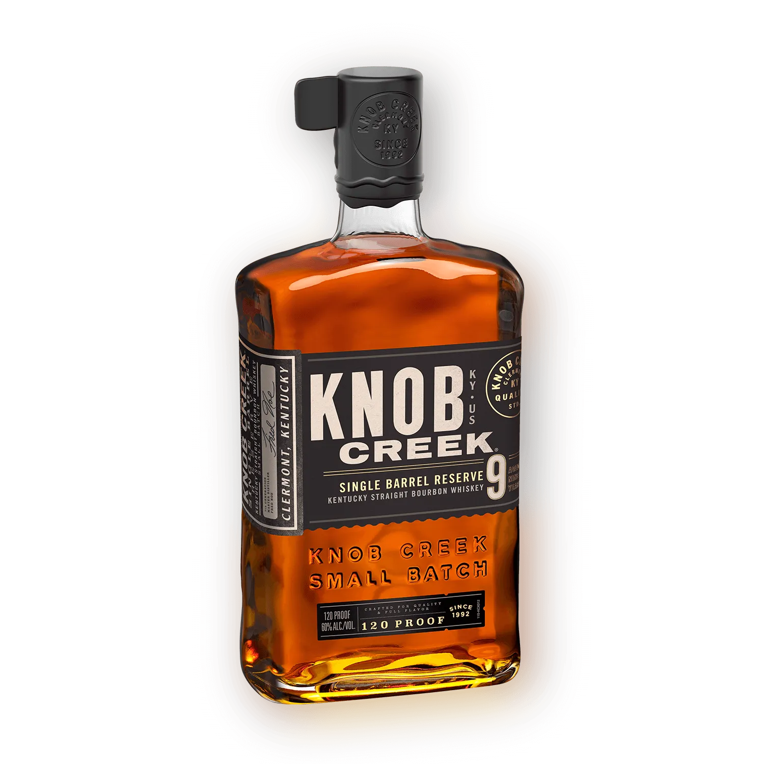9 Year Single Barrel Old Kentucky Reserve Side Bottle Knob Creek