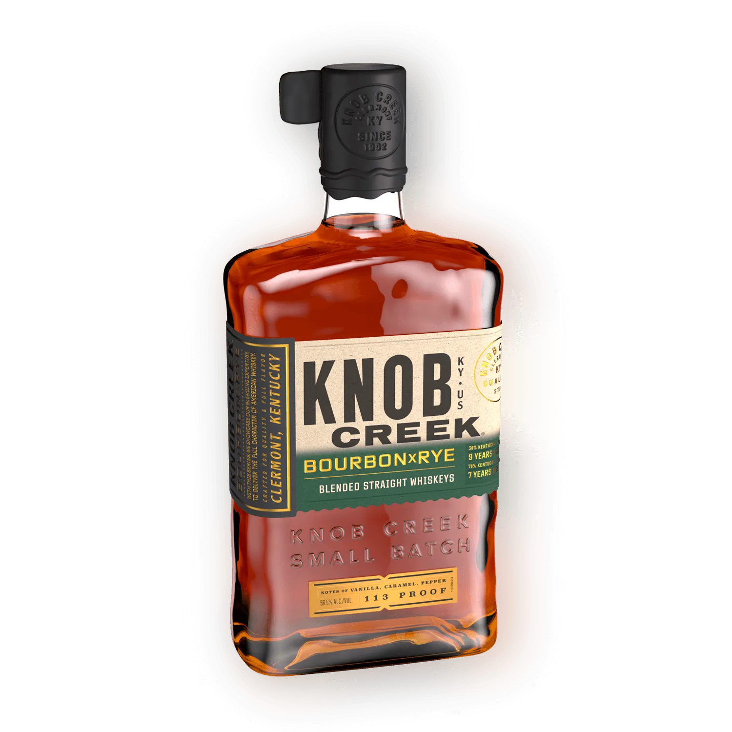 Side Bottle Bourbon X Rye Kentucky Blended Straight Whiskeys