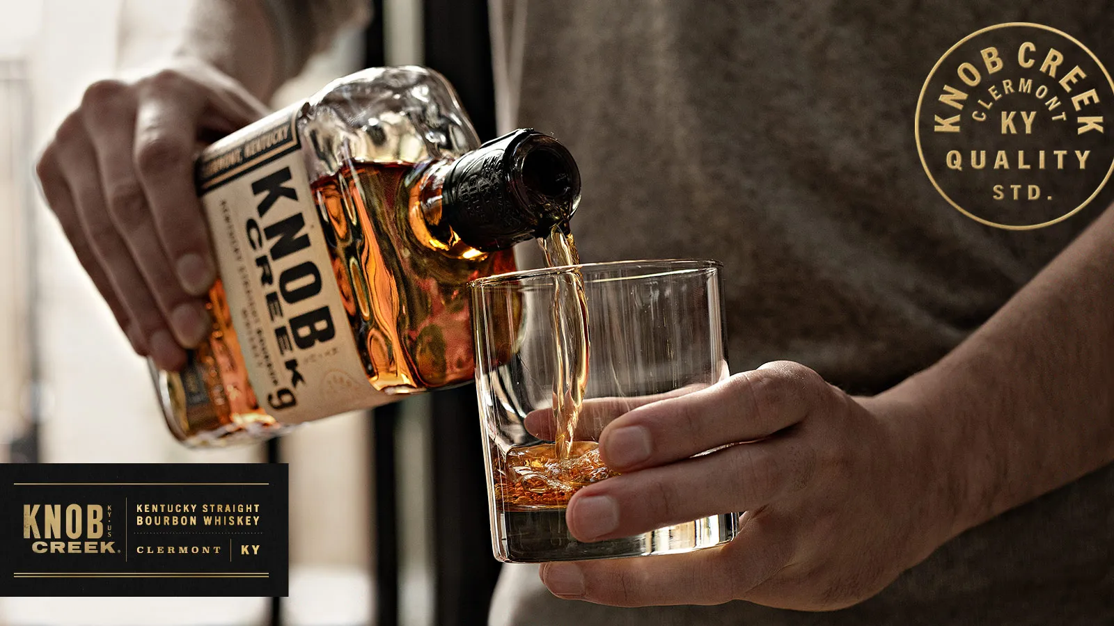 bottle glass stamp craft whiskey knob creek