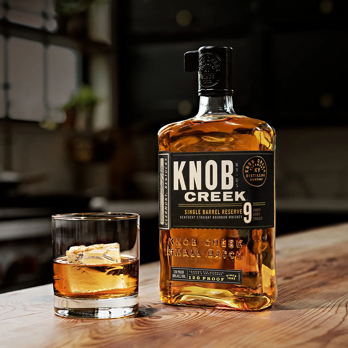 9 Year Single Barrel Old Kentucky Reserve Bottle Glass Knob Creek