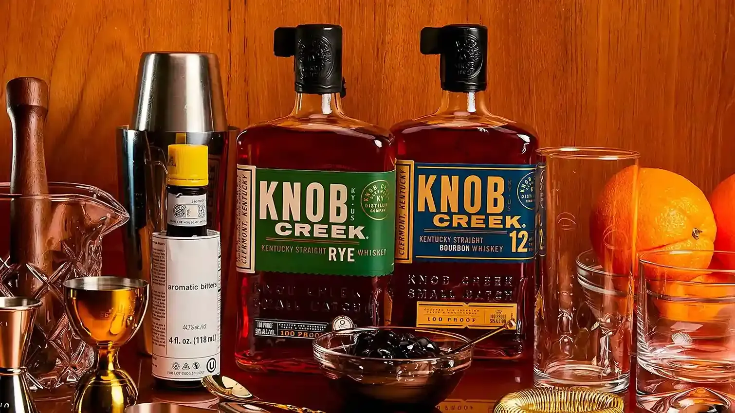 Bottle Ingredients Fruit Glass Knob Creek