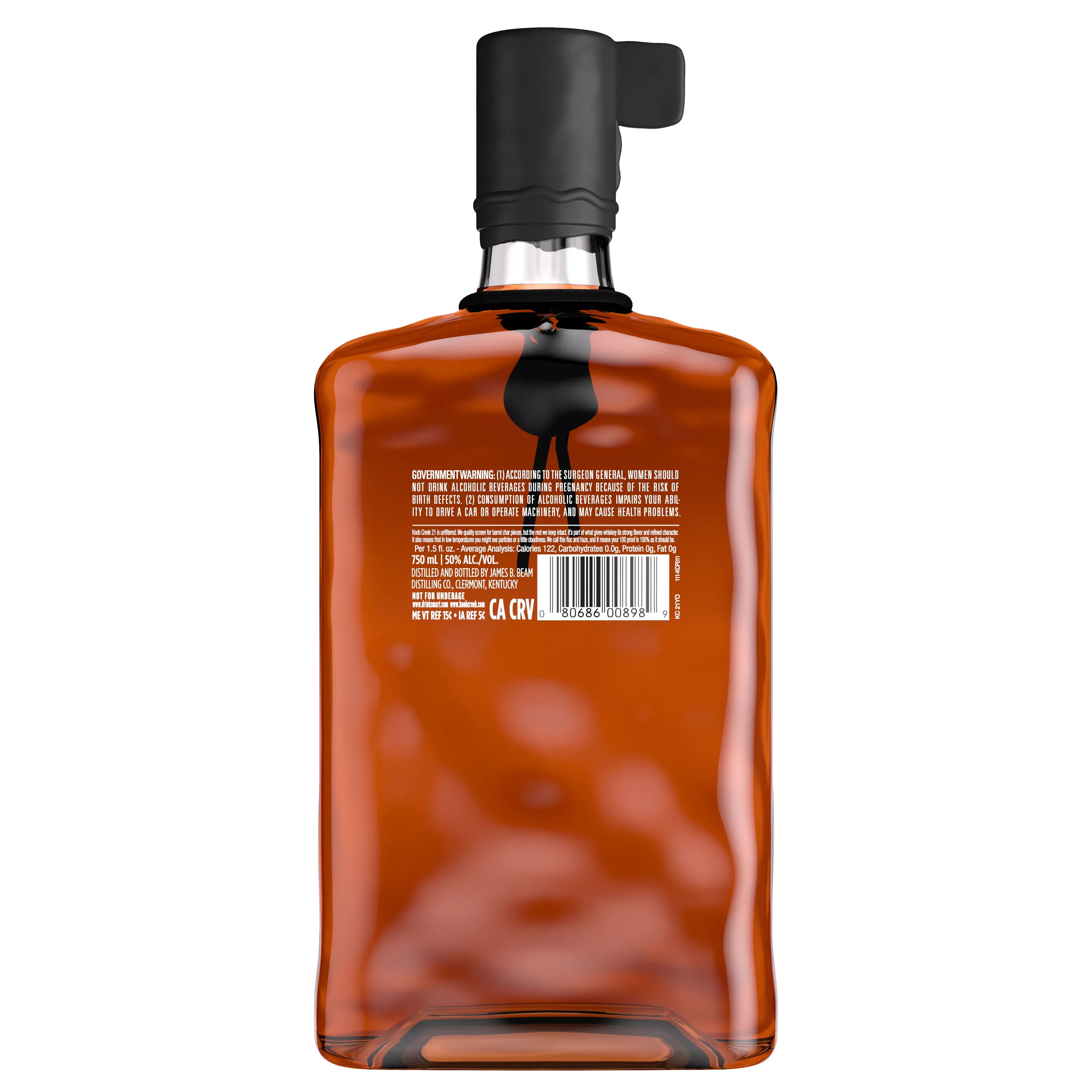 21 year old bottle Back Image